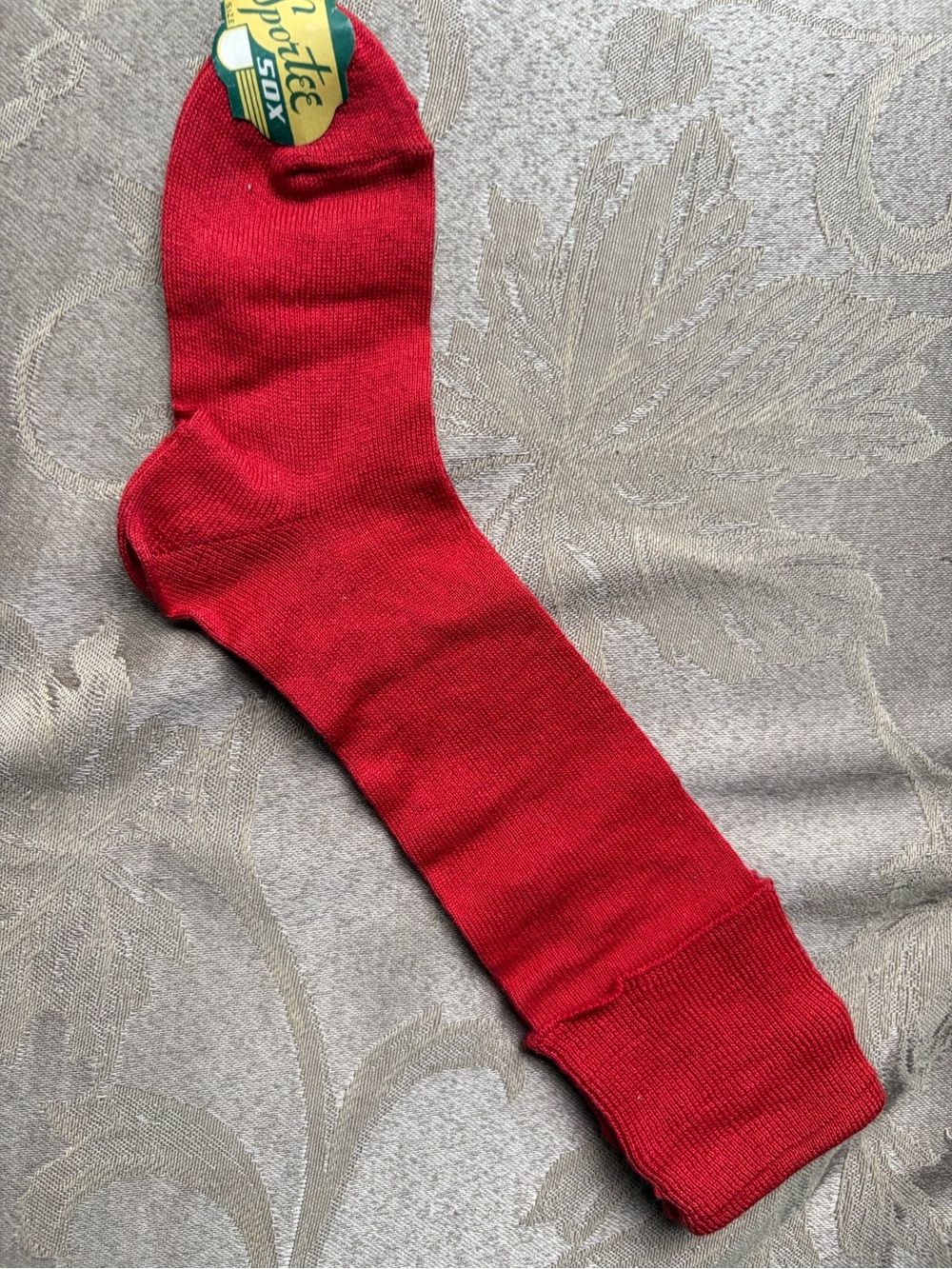 Red children’s Vintage Store Stock  Crew Socks